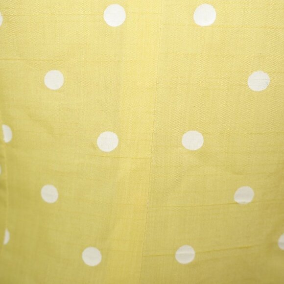 Vintage 50s Yellow Polkadot Pleated Swing Dress - Picture 7 of 13